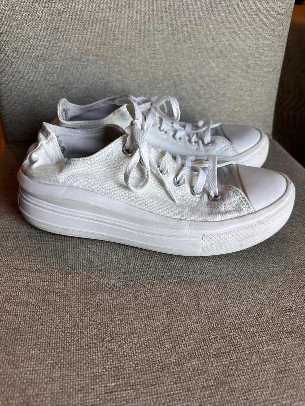 White Platform Converse